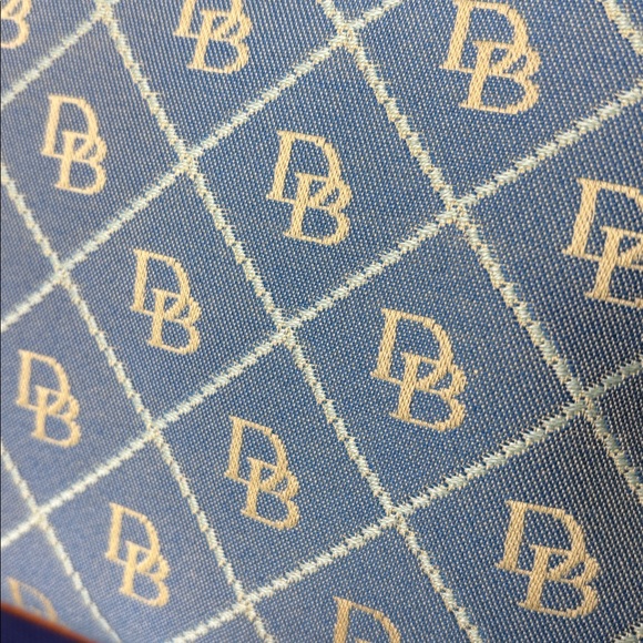 Dooney & Bourke Light Blue and Tan Shoulder Bag - Picture 2 of 11